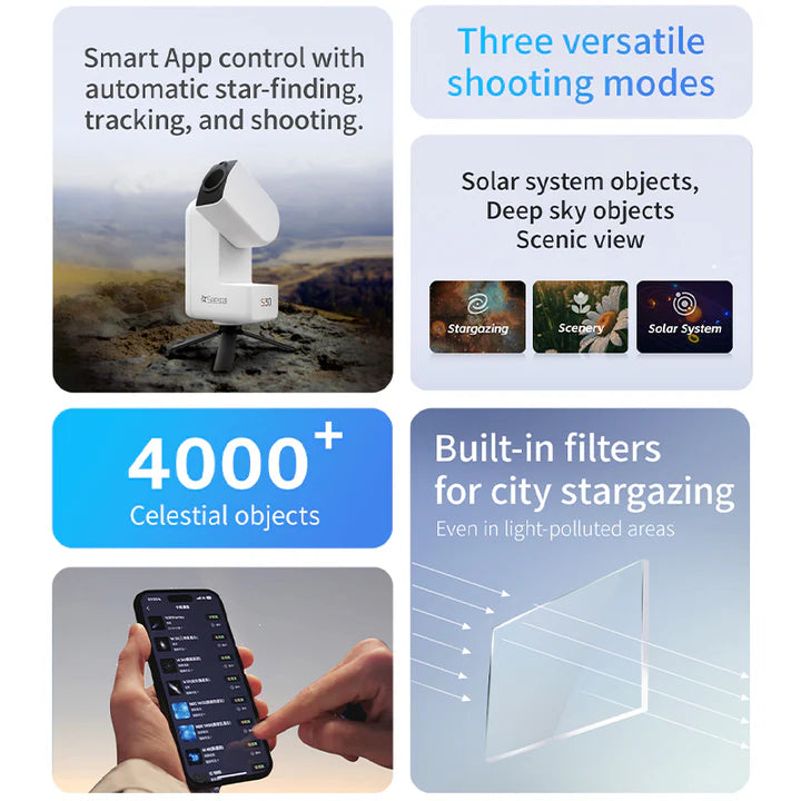 ZWO Seestar S30 All-in-One Smart Telescope/Camera Tiny and Mighty
