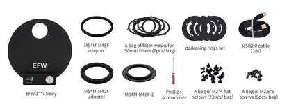 ZWO EFW 7-Position Electronic Filter Wheel (2 / 50.4 mm)