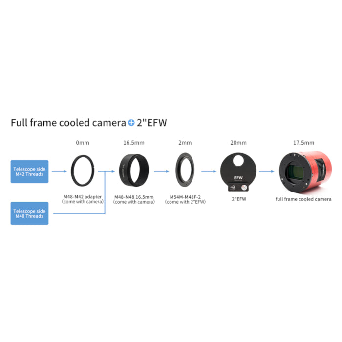 ZWO EFW 7-Position Electronic Filter Wheel (2 / 50.4 mm)