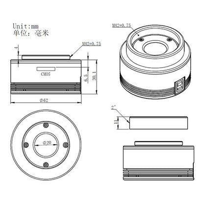 ZWO ASI174MM USB 3.0 Monochrome CMOS Astronomy Camera