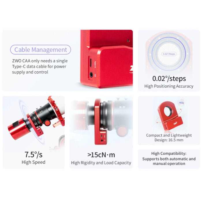 ZWO CAA (Camera Angle Adjuster) Electronic Rotator