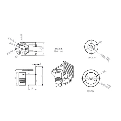 ZWO EAF Bracket for Celestron C8 and C9.25